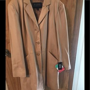 Genuine leather car coat